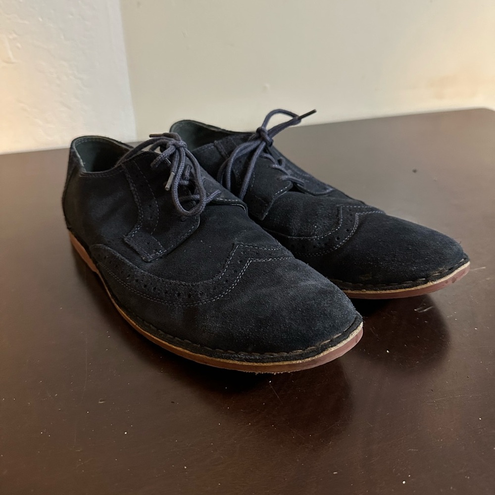 Clark’s blue suede/ red sole. 10 men’s